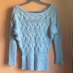 BOSTON PROPER Gray Cotton Sweater Size M